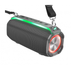 Портативная колонка HOCO HC23 IPX4, BT 5.0, 2x5W, RGB подсветка, Gray, Box