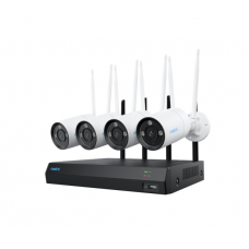 Комплект відеоспостереження з 4 вуличними 8МП WIFI камерами Reolink NVS12-8MB4W (4 вуличні WIFI камери, 4 блоки живлення, WIFI відеореєстратор з HDD 2TB)
