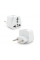 Перехідник на євророзетку TEFAL IT White, 2pin, 250V, 10A, в упаковці 20 штук, ціна за штуку