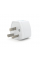 Перехідник на євророзетку TEFAL AU White, 3pin, 250V, 10A, в упаковці 20 штук, ціна за штуку