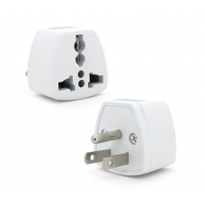 Переходник на евророзетку TEFAL US White, 3pin, 250V, 10A, в упаковке 20 штук, цена за штуку