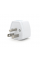 Перехідник на євророзетку TEFAL US White, 3pin, 250V, 10A, в упаковці 20 штук, ціна за штуку