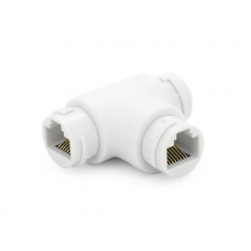 Разветвитель RJ45 8P8C IP68 мама / 2 Х мама RJ45 для разветвления кабеля, белый, водонепроницаемый