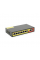 Комутатор POE з 8 портами POE 100Мбіт + 2 порт Ethernet (UP-Link) 100Мбіт, 52V / 2.3A, 100 / 250метрів, корпус - метал, Black, БП вбудований