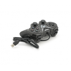 Геймпад проводной для ПК USB-908 USB 2.0 Double Shock (Black), Blister