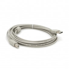 Кабель USB 2.0 AM / BM, 3.0m, 1 феррит, белый