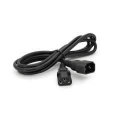 Кабель питания вторичный PC-monitor 1.8m, 0.75mm, 3pin, IEC C13-C14, OEM