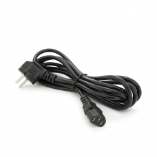 Кабель питания Schuko PC-186 CEE7 / 7-C13, 3.0M, 0.5mm, OEM (евровилка)
