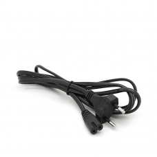 Кабель питания 1.8m, 0.5mm, PC-184 / 2 CEE7 / 16-C7 2 pin (для бытовой техники), Black, OEM