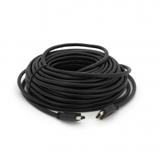 Кабель HDMI-HDMI HIGH SPEED 20m, v1.4, OD-7.5mm, круглый Black, коннектор Black, (Пакет)