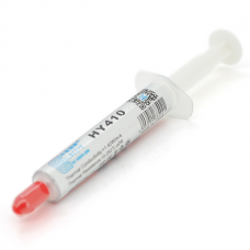 Паста термопровідна HY-410 2g, шприц, White, >1,42W / m-K, <0.262°C-in² / W, -30°≈280°, В'язкість -1K cPs, OEM