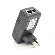 POE инжектор 48V 0,5A (24Вт) с портами Ethernet 10 / 100Мбит / с