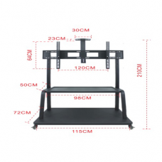 Кронштейн для TV PiPo PP- 2100A, 40 "-70" -100 ", до 65кг, без нахилу, Black, + стійки в комплекті, Box