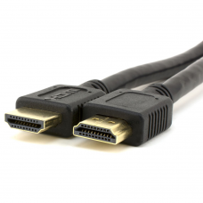 Кабель Merlion HDMI-HDMI HIGH SPEED 0.3m, v1.4, OD-7.5mm, круглый Black, коннектор Black, (Пакет)