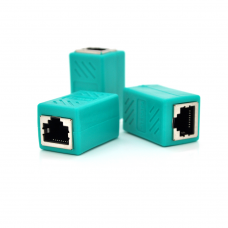 Соединитель RJ45 8P8C мама / мама RJ45 для соединения кабеля, экранированный, зеленый