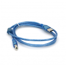 Кабель USB 2.0 AM / BM, 1.5m, 2 феррита, прозрачный
