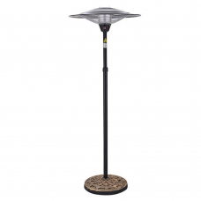 Электрообогреватель в форме зонтика, 2 режима, 220V, 1500 / 3000W, античный, фиксированный