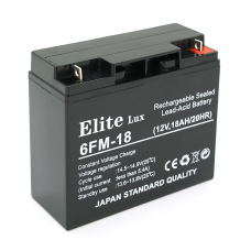 Акумуляторна батарея Elite 12V 18Ah (181х77х167 мм), 4.2кг, Black