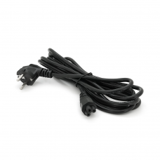 Кабель питания Schuko PC-186 CEE7 / 7-IEC C5, 3.0M, 0.75mm, для ноутбука, OEM