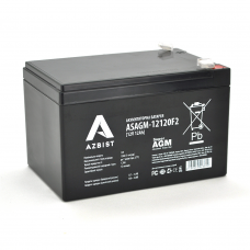 Акумулятор AZBIST Super AGM ASAGM-12120F2, Black Case, 12V 12.0Ah (151х98х 95 (101) )