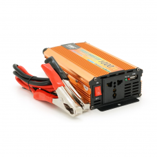 Инвертор напряжения UKC 1000ВА(600Вт), 12 / 220V, approximated, 1 универсальная розетка, клемы + крокодилы