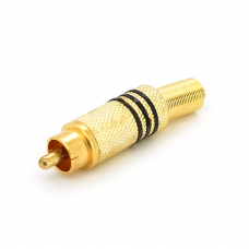 Роз'єм RCA з пружиною (під болт) латунь, 100шт в упаковці, ціна за штуку, Black