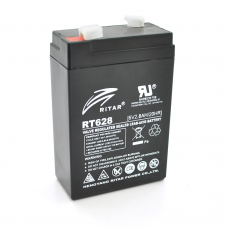 Аккумуляторная батарея AGM RITAR RT628, Black Case, 6V 2.8Ah ( 66х34х 97 (103 ) ), 0.57 kg