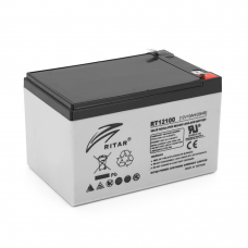 Аккумуляторная батарея AGM RITAR RT12100, Gray Case, 12V 10.0Ah ( 151 х 65 х 111 (117 ) ), 3.10kg