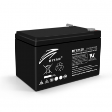 Аккумуляторная батарея AGM RITAR RT12120B, Black Case, 12V 12.0Ah (151х98х 95 (101) ), 3.3 kg
