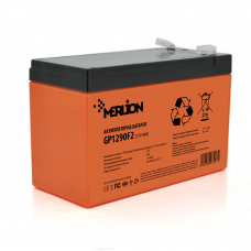 Аккумуляторная батарея MERLION AGM GP1290F2 PREMIUM 12 V 9 Ah ( 150 x 65 x 95 (100) ), 2.5kg Orange