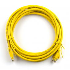 Патч-корд литой RITAR, UTP, RJ45, Cat.5e, 3m, желтый, Cu (медь)