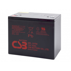 Аккумуляторная батарея CSB GPL12750, 12V 75Ah (261х168х215мм), 23.5 kg