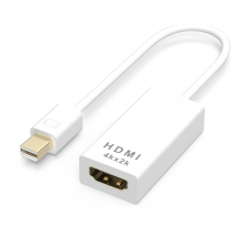 Конвертер mini Display Port (папа) на HDMI(мама) 10cm (small Size), White, 4K / 2K, Пакет