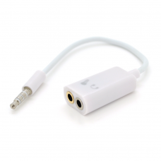 Спліттер Jack 3.5 (тато) => 2 * Jack 3.5 (мама) Stereo White, Пакет