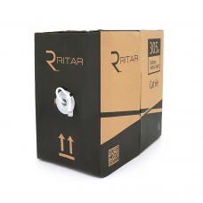 Кабель КВПЕ FTP-cat.6 (4 * 2 * 0.56), Ritar, (CU), для внутр. робіт, 305м, White, Corton BOX