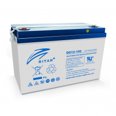 Акумуляторна батарея GEL RITAR DG12-100, Gray Case, 12V 100.0Ah ( 328 х 172 х 215 (220) )