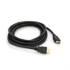 Кабель Merlion HDMI-HDMI HIGH SPEED 3.0m, v1.4, OD-7.5mm, круглый Black, коннектор Black, (Пакет)