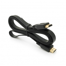 Кабель Merlion HDMI-HDMI 1.5m, v1.4, плоский Black, (Пакет)