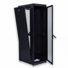 Шафа 19" 42U, 800х865 мм (Ш*Г), посилена, перфоровані двері (66%),чорна