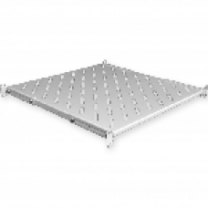 Полиця 19" 4 точки кріпл., 650мм глиб., перфорована, т.м.2мм, сіра