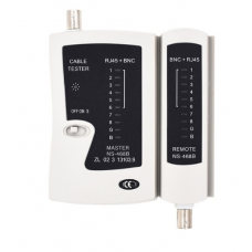 Кабельный тестер Merlion NSHL468BNC, RJ-45+BNC, батарейки в комплекте нет