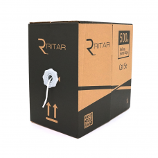 Кабель КВП UTP (2*2*0.5) 2p 24 AWG, Ritar, (CCA), для внутр. работ, 500м, White, Corton BOX (380x380x450)