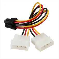 Кабель-перехідник для живлення відеокарти 4+4P-->6P, OEM