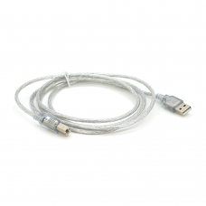 Кабель USB 2.0 AM / BM, 1.8m, прозрачный