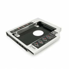 Адаптер подключения HDD 2.5'' 12.7 mm в отсеке привода ноутбука SATA / mSATA (HDC-25), корпус aluminum+plastic, Blister