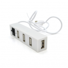 Хаб YT-HUB4-W USB 2.0 4 порта, White, 480Mbts питание от USB, Blister