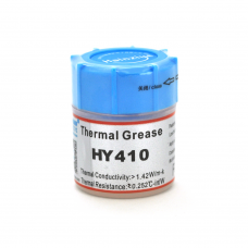 Паста термопровідна HY-410 15g, банка, White,> 1,42W / m-K, <0.262 ° C-in² / W, -30 ° ≈280 °, В'язкість -1K cPs, OEM