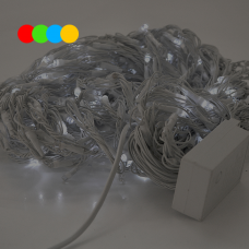 Гирлянда 480LED (Водопад ) Red / Green / Blue / Yellow, 8 режимов, 3*2метра, белая изоляция, BOX