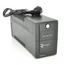 ИБП Ritar RTP600 (360W) Proxima-L, LED, AVR, 2st, 2xSCHUKO socket, 1x12V7Ah, plastik Case ( 340 х 140 х 205 ) 4,46 кг