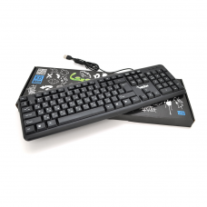 Клавіатура USB Merlion KB-Zero, довжина кабелю 135см, (Eng / Укр / Рус), (460х158х33 мм) Black, 104к